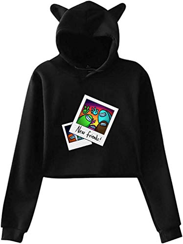 XXHDEE Sudaderas con Capucha Impreso Juego Cosplay Moda Tendencia Suelta Gato Oído Suéter Pullover (Color : 4, Size : Small)