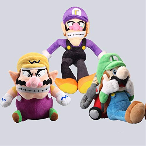 YANGQIAN Peluche Super Mary 3 unids/Lote 18-23 Cm Anime Mario Wario Luigi's Mansion Waluigi Juguetes de Peluche muñeca Peluche Animales de Peluche Juguetes bebé niños Regalo hogar Coche decoración