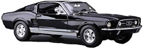 YaPin Model Car 01:18 Ford Mustang GT 1968 Classic Car Modelo de simulación de aleación Modelo de Coche Regalo (Color : Black, Size : 26.3cm*10.1cm*7.4cm)