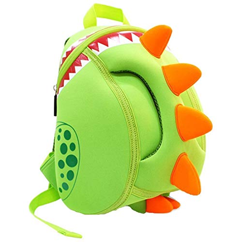 yisibo Mochilas para Niños Kindergarten Preescolar para Niños Pequeños/Niñas Mochila 3D Bolsa De Animales Mochilas para Niños Linda Mochila De Guardería, 2-6 Años(Dinosaurio-Verde)