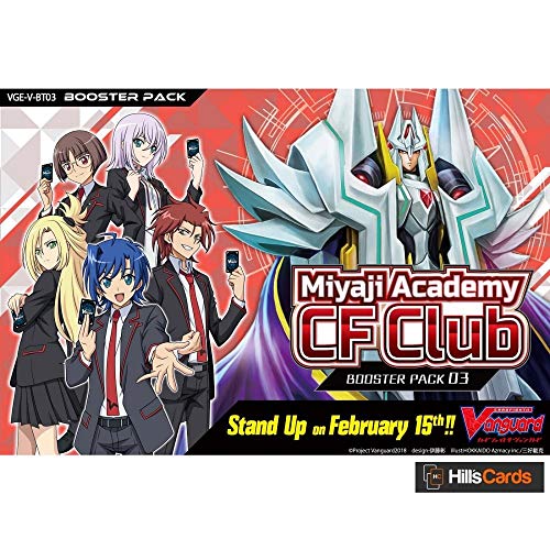 Yu-Gi-Oh VGE-V-BT03-EN Cardfight Vanguard V-Miyaji Academy CF Club Booster Packs-Display of 16 , color/modelo surtido