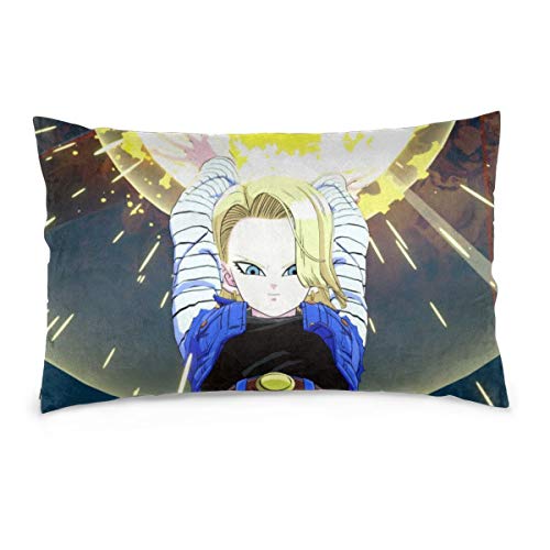 YudoHong Dragon Ball Dragon Ball Z Android Dragon Ball Figh Cushion Cover Rectangle Pillowcase Sofa Car Coffee Home Decoration