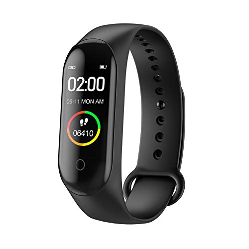 YUNYING M4 Smart Bracelet with Free Extra Band, Waterproof, Health & Fitness Tracker, Touch Screen, HD Full Color, Smart Watch