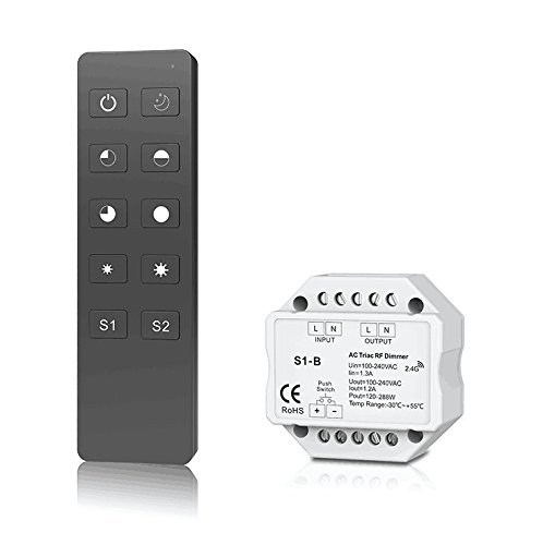 100-240VAC AC Triac RF Push Dimmer and Switch Knx-N Bus High Power Amplifier AC Triac Led Dimmer Controller for Led Downlight Dimmable