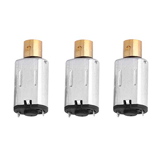 3PCS Motor de vibración DC 1.5V 3V 6V 1000RPM M20 Mini Micro Motor de Vibración Motores Vibradores Eléctricos Rueda Giratoria Excéntrica de Latón Para Instrumentos de Belleza