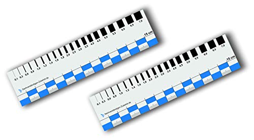 Accesorios expertos Juego de 2 reglas de ancho de grietas FLEXIBLE 15 cm Documentación auxiliar regla práctica Documentación fotográfica del mapa Informe de valoración Regla para vehículos automotores