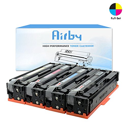 Airby CF400X CF401X CF402X CF403X Cartucho de Tóner 201X Compatible para HP Color LaserJet Pro MFP M277dw, M252dw, MFP M277n, M252n, De Alto Rendimiento 4 Pack (Negro, Cian, Amarillo, Magenta)