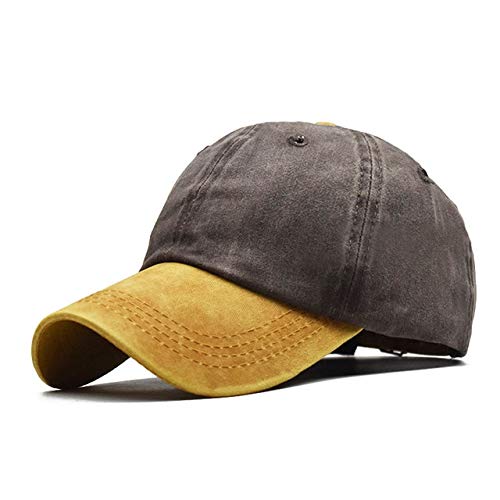 Algodón Lavado Puro Color Claro Tablero Gorra de béisbol para Hombres Multicolor Opcional Gorra de Hueso, Costura Sombrero para papá -a9-Adjustable