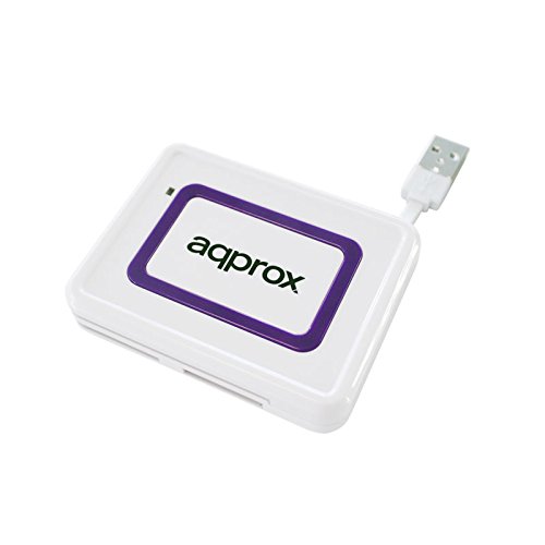 Approx appCRDNIW USB 2.0 Púrpura, Color Blanco - Lector (CF, MMC, MS Duo, MS Pro, MS Pro Duo, Memory Stick (MS), MicroSD (TransFlash), SD, USB 2.0, USB, Púrpura, Color Blanco, Ampolla)