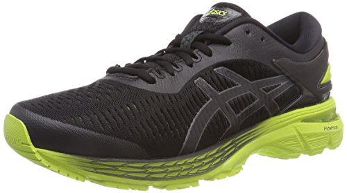 Asics Gel-Kayano 25, Zapatillas de Entrenamiento para Hombre, Negro (Black/Neon Lime 001), 46.5 EU