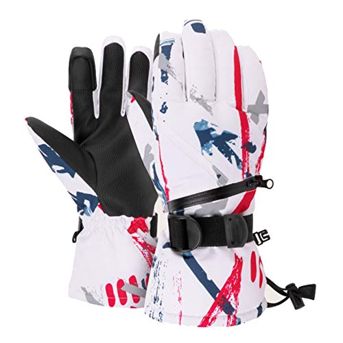 Axdwfd Guantes Abrigados De Invierno, Guantes De Esquí De Pantalla Táctil, Ciclismo, Senderismo, Senderismo, Motocicleta De Conducción (Color : B, Size : M)