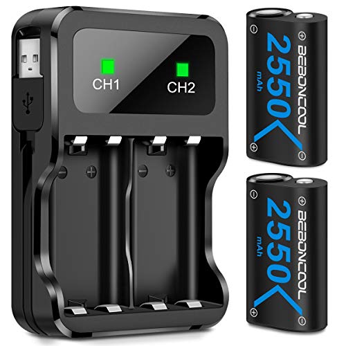 BEBONCOOL Controller Battery Pack for Xbox One, 2x2550 mAh Rechargeable Battery Pack for Xbox One