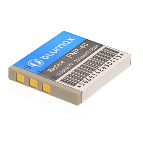 Blumax NP-40 NP40 Batería de repuesto Power Pack para Fuji Fujifilm Finepix 700 mAh, 3,7 V, F650, F700, F710, F810, J50, V10, Z1, Z2, Z3, Z5fd