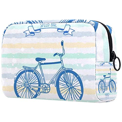 Bolsa de cosméticos vintage con globos de aviones y helicópteros, adorables y espaciosas, bolsas de maquillaje de viaje, neceser organizador de accesorios