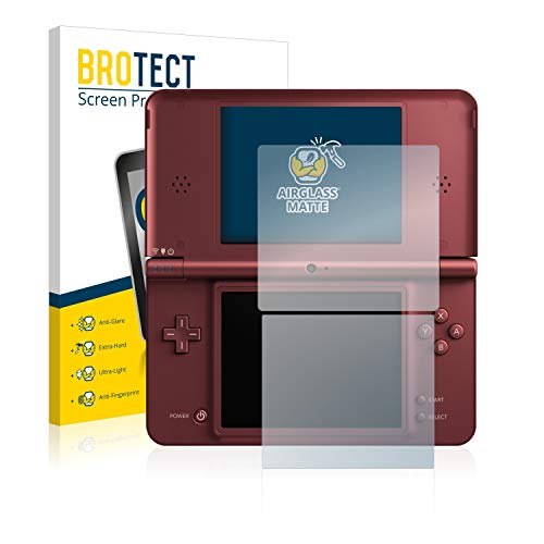 BROTECT Protector Pantalla Cristal Mate Compatible con Nintendo DSi XL Protector Pantalla Anti-Reflejos Vidrio, AirGlass