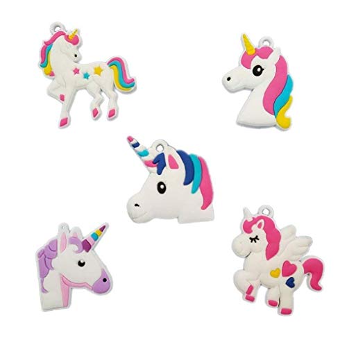 Canjerusof 24pcs Pulseras De Goma De PVC Unicornio Muñequera Favores De Partido Fuentes para El Regalo 21 * 0,8 * 0,2 Cm