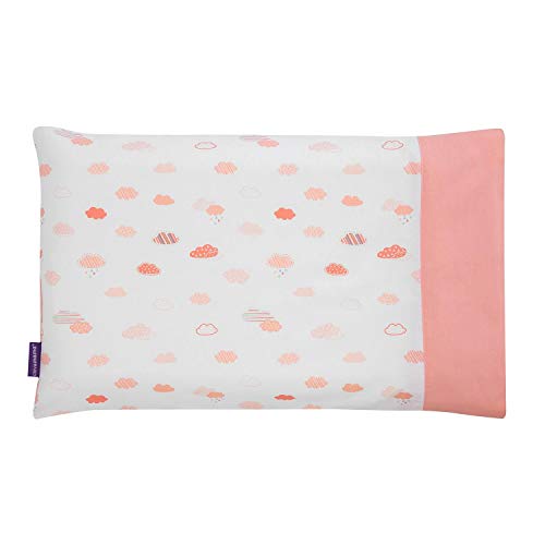 Clevamama Clevafoam 3306, Funda Almohadas para bebés (+12 Meses), algodón - Coral