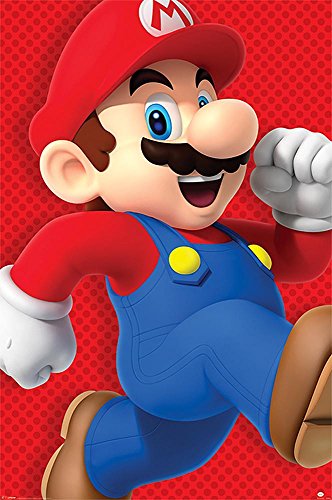 Close Up Póster Super Mario - Run (61cm x 91,5cm) + 1 Paquete de tesa Powerstrips® (20 Tiras)