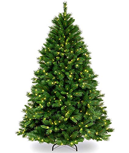 Collen Árbol de Navidad Artificial 150 cm, Árbol de Navidad con Cadena de Luz(150LED), Àrbol de Navidad Artificial 500 Ramas, Àrbol de Navidad, Material PVC, Montaje Fácil, Soporte de Metal