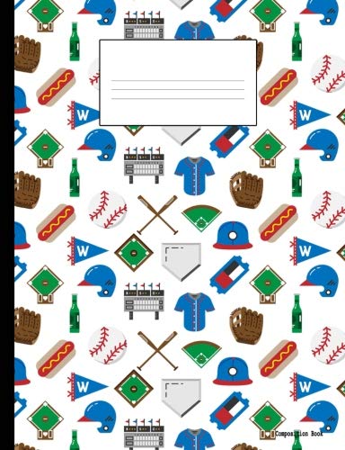 Composition Notebook: Baseball Home Run, College Ruled, 7.44x9.69 inch, 200 pages, Bound Notebook