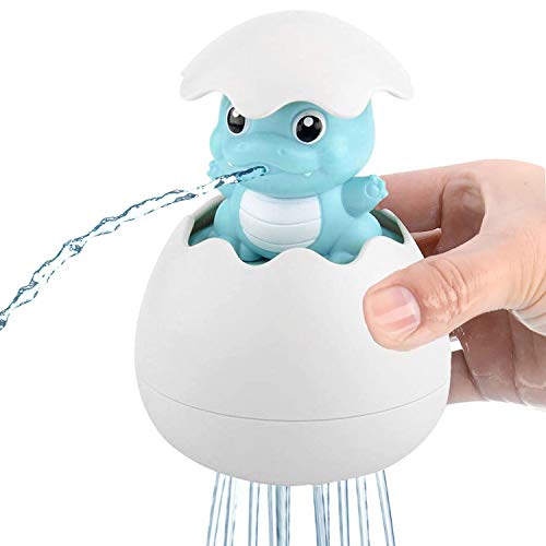 ConPush Juguetes de Baño de Bebé, Juguetes Bañera con Rociado de Agua Juegos Educativos para Niños Y Bebé(Dinosaurio, Azul)