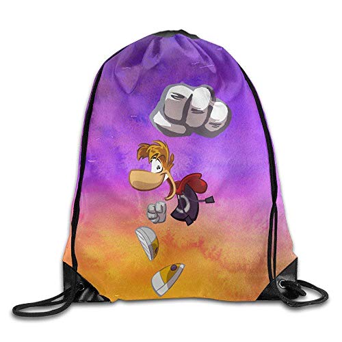 Creative Design Rayman Drawstring Backpack Sport Bag for Men and Women，Drawstring Bag Sport Gym Backpack Gym Bag for Men and Women