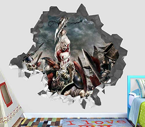 DCJ® etiqueta de la pared God of War smashing wall decal 3d pegatina art deco vinilo videojuego