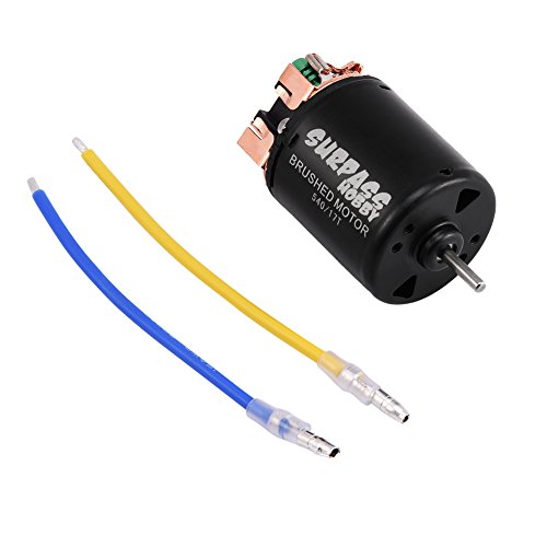 Dilwe RC Coche Motor Cepillado, 4 Polacos Aleación 540 sin Sensor Cepillado Motor 17T / 27T / 54T / 80T / 21T para 1/10 RC Coche Truck(17T)