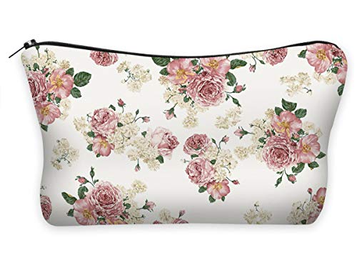 Estuches plumier Multicolor Bolsa de Aseo Estuche Make Up Bag Power Pink Roses [009]