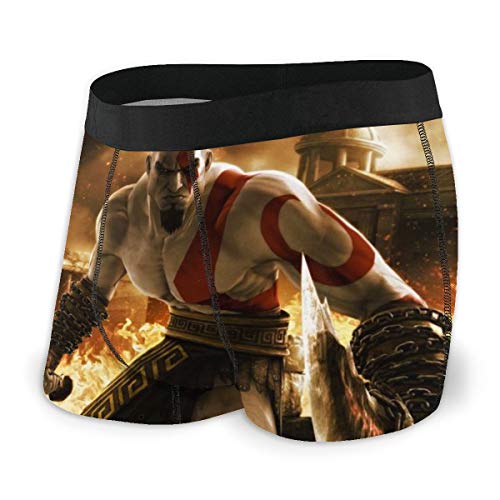 EWRVSXZ God War - Calzoncillos para hombre, diseño de calzoncillos con tejido elástico suave y cinturón elástico