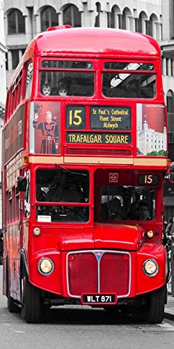 Feeling at home Imagen sobre Lienzo con Caja Americana autobuses de Dos Pisos, Londres Pangea Images Impresion enmarcada con Marco Fotografía Vertical 116_X_57cm