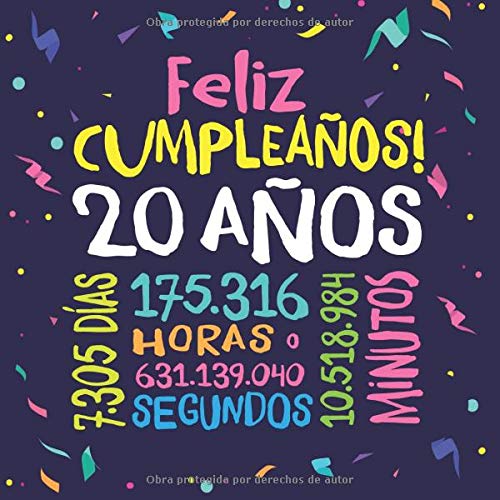 Feliz Cumpleaños - 20 Años: Un libro de visitas para fiesta de 20 cumpleaños – Decoración y regalos originales para hombres y mujeres - 20 años - ... para felicitaciones y fotos de los invitados