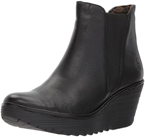 Fly London Yoss Botas Chelsea Mujer, Negro (Black 000), 38 EU (5 UK)