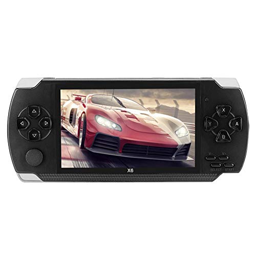 Gamepad portátil de mano, controlador de consola de juegos MP3 MP5 de 32 bits y 8 GB con pantalla HD de 4,3 pulgadas, juegos 1200 + integrados, cámara de soporte, tarjeta de memoria, etc.(NEGRO)