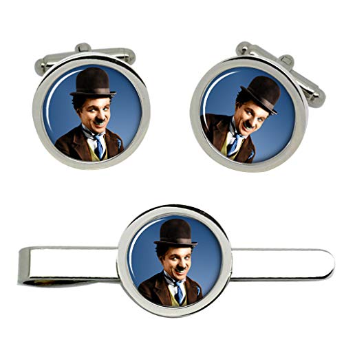 Giftshop UK Charlie Chaplin Gemelos y Corbata Clip Set