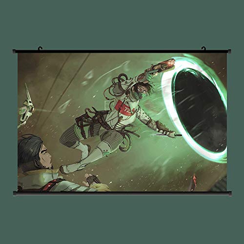 GJLMR Apex Legends Poster Wraith Wallpaper Wall Scroll Poster Sticker Wandbild Wall Art 40X60CM XCJSWZZ