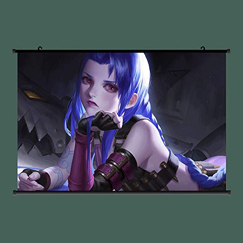 GJLMR LOL Poster Jinx Wallpaper Wall Scroll Poster Sticker Wandbild Wall Art 40X60CM(Cute994) XCJSWZZ