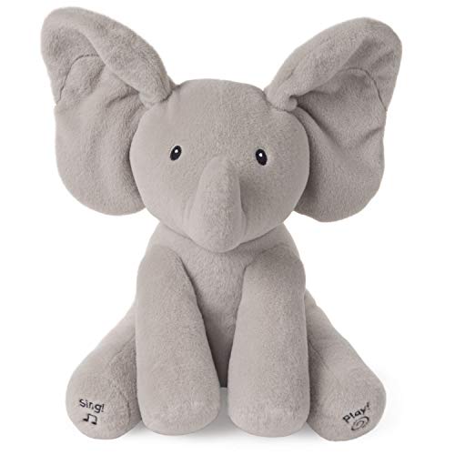 Gund, Peluche de Elefante con canciones en francés que mueve las orejas, Enesco