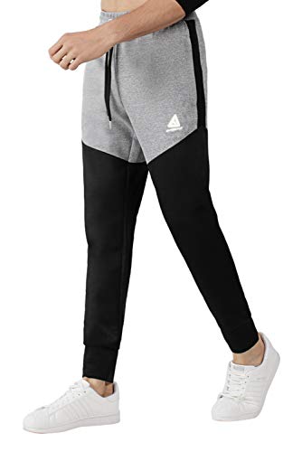 hombre Scuba Joggers Pantalones de chándal pitillo Pantalones deportivos Pantalón de chándal Jogging Pantalones ajustados y elásticos Pantalón deportivo Pantalón deportivo Sudadera Negro (M, Negro)