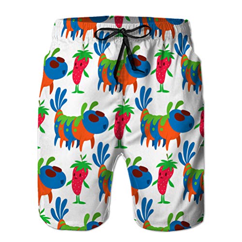 Hombres Verano Pantalones Cortos de Playa de Secado rápido Pantalones Cortos de Tablero Monstruo Personaje Divertido diseño hu XL