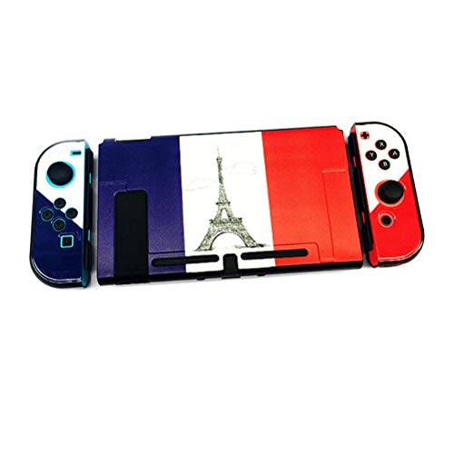 HYGLPXD Funda Compatible para Nintendo Switch - Transparente PC Premium Tecnología de Absorción de Golpes Carcasa Protector para Nintendo Switch Console y Joy-Cons Accesorios(Elementos del Juego),A