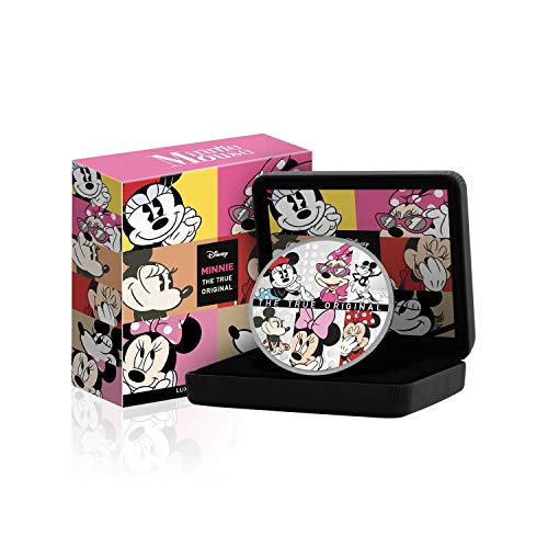 IMPACTO COLECCIONABLES Disney Minnie Mouse Edición Luxe - Moneda / Medalla bañada en Plata .999 - 65mm