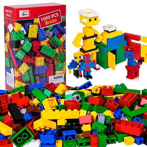 iNeego Bloques de Construcción 1000 Piezas Bloques de Construcción Infantil 3D Juegos de Construcción Ladrillos de Construcción Juguete Colorido Juego para Niños Juguetes Educativos