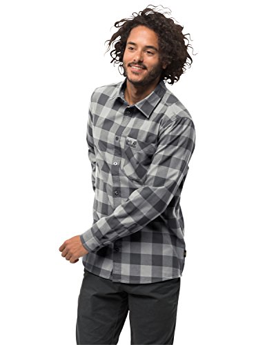 Jack Walfskin Red River Shirt Camisa, Ebony Checks, L para Hombre