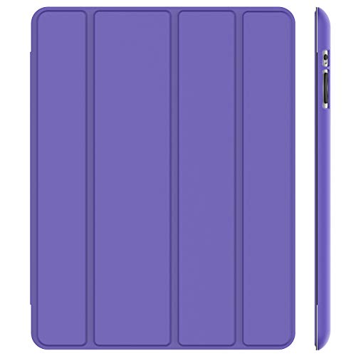 JETech Funda para iPad 4, iPad 3 y iPad 2, Carcasa con Soporte Función, Auto-Sueño/Estela (Púrpura)