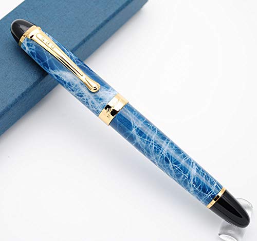 JINHAO X450 - Pluma estilográfica (mármol, pluma M, plumón)