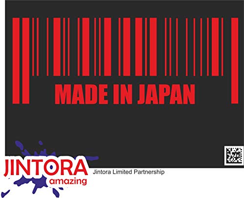 JINTORA Etiqueta para el Coche - Etiqueta engomada - calcomanías Ventana Divertida - Made in Japan - 210x80mm - JDM - Die Cut - Coche - Ventana - Laptop - Tuning - Rojo