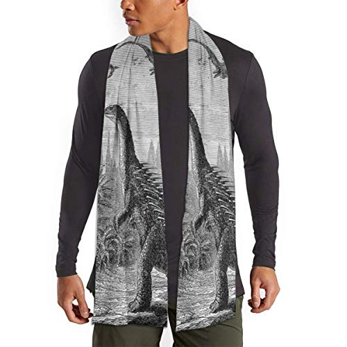 JONINOT Dinosaurios Dragones Paisaje Primitivos Tierra Bufanda para Mujeres Hombres Ligero Unisex Primavera Otoño Invierno Bufandas Chal Wraps