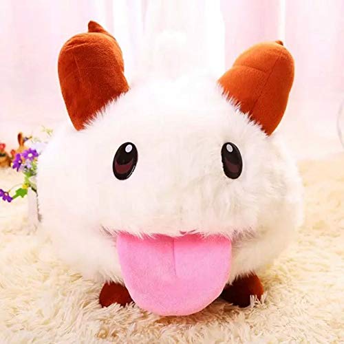 JunziWing 25Cm Lindo Juego League of Legends PUAL LOL Limited Poro Peluche de Peluche Kawaii Doll White Mouse Cartoon Baby Toy TL0127