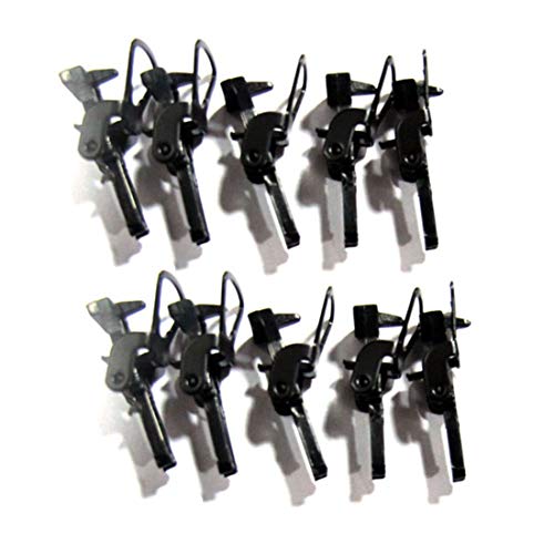 JZYLOVE JINZHIYANG 10 unids/Set 1:87 HO Escala de Acoplamiento de Trenes Hooks de la Mesa de Arena Ajuste for los Kits de construcción Modelo - Negro